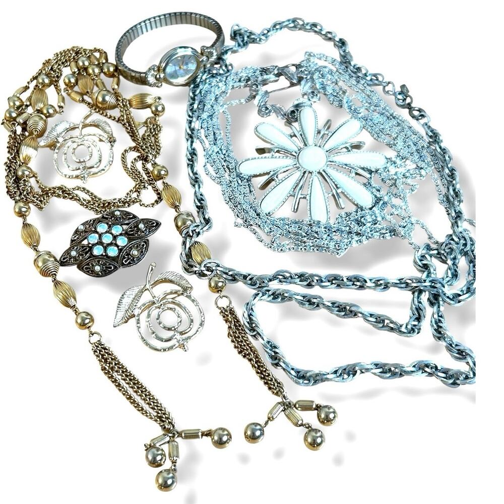 Sarah Coventry Vintage Lot Necklaces Brooches Watch